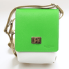 white_lime_green_across_body_bag_cream_webbing_strap_made_by_sam-brown-london, England UK