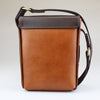 Compact Traveller Bag in Tan & Brown Leather