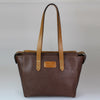 Striking_Brown-grain_calfskin_large_tote_bag_tan_smooth_leather_handles_made_in_UK