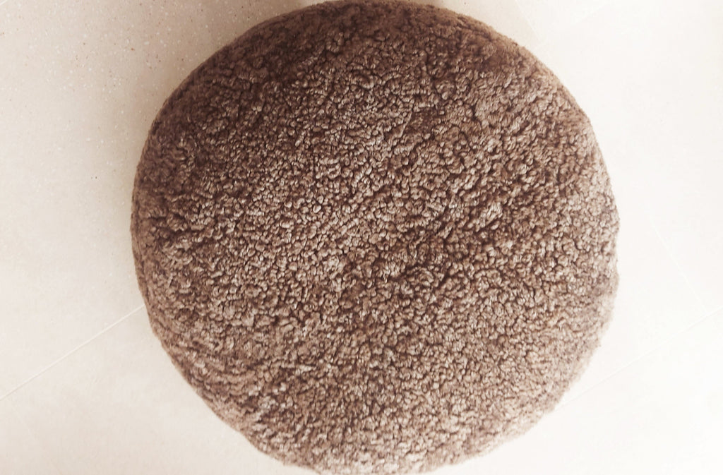 Short Curly Sheepskin Round Beanie (Large)