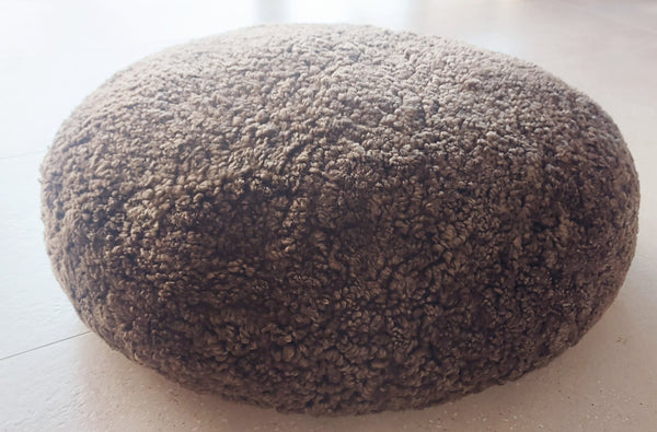 Short Curly Sheepskin Round Beanie (Large)