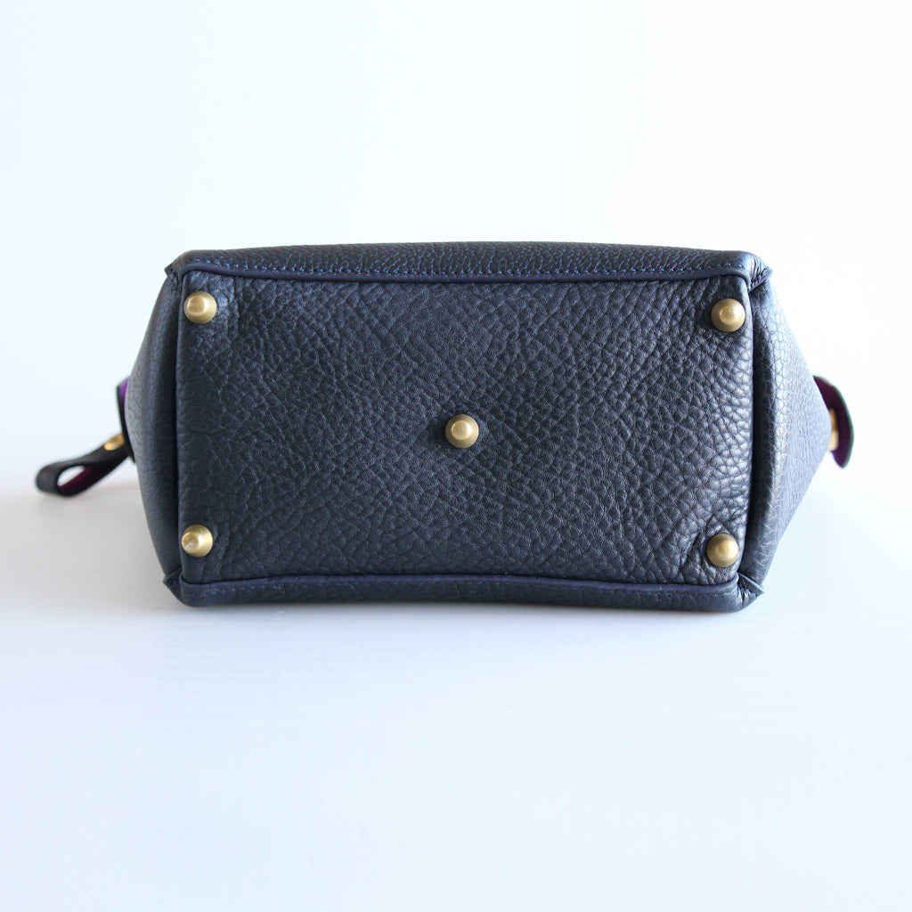 Mini Blue Tote Across Body Bag