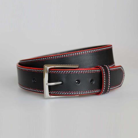 Team Gloucester....black strap with Red edge and White and Red stitch detail.