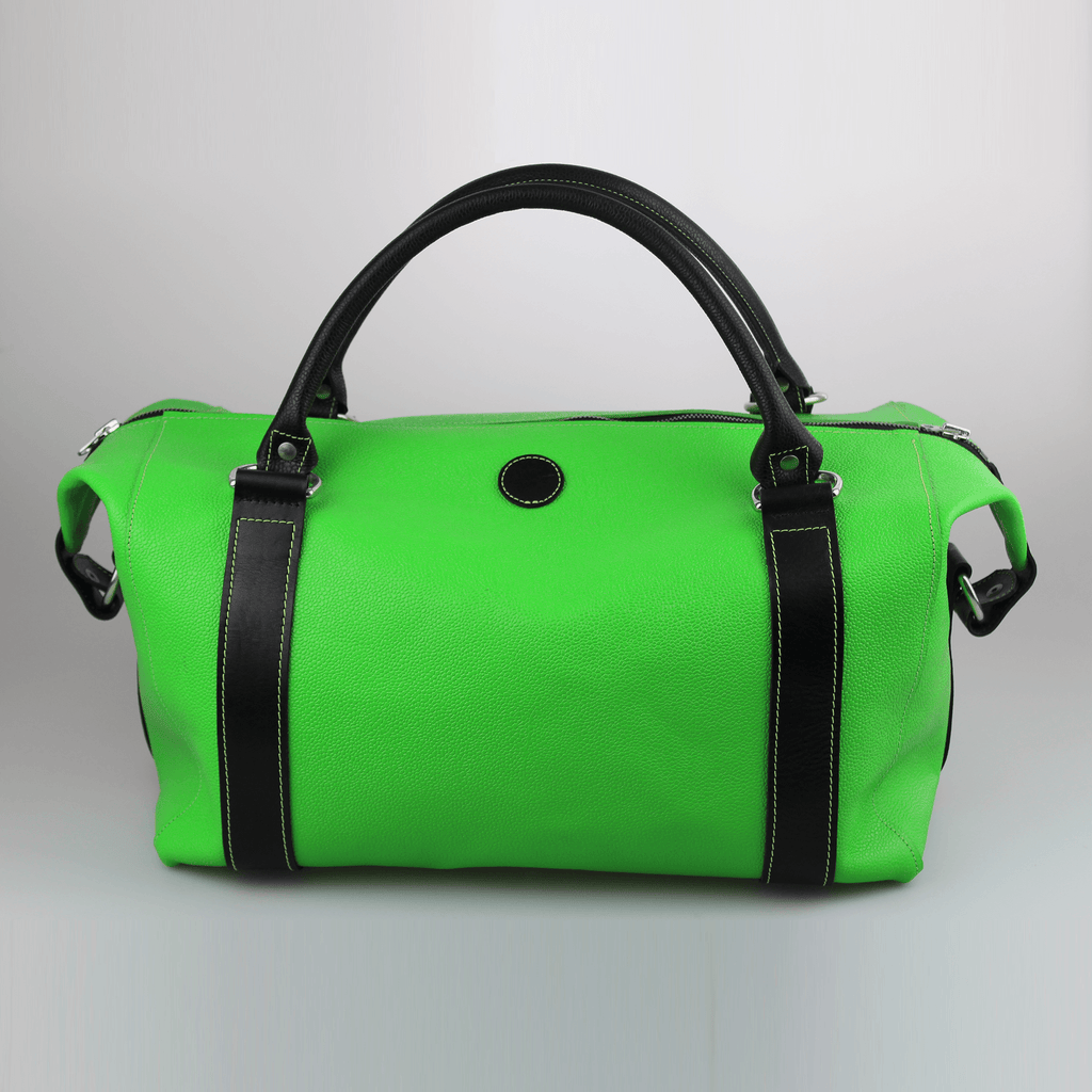 Weekend Luggage Bag in Lime & Black