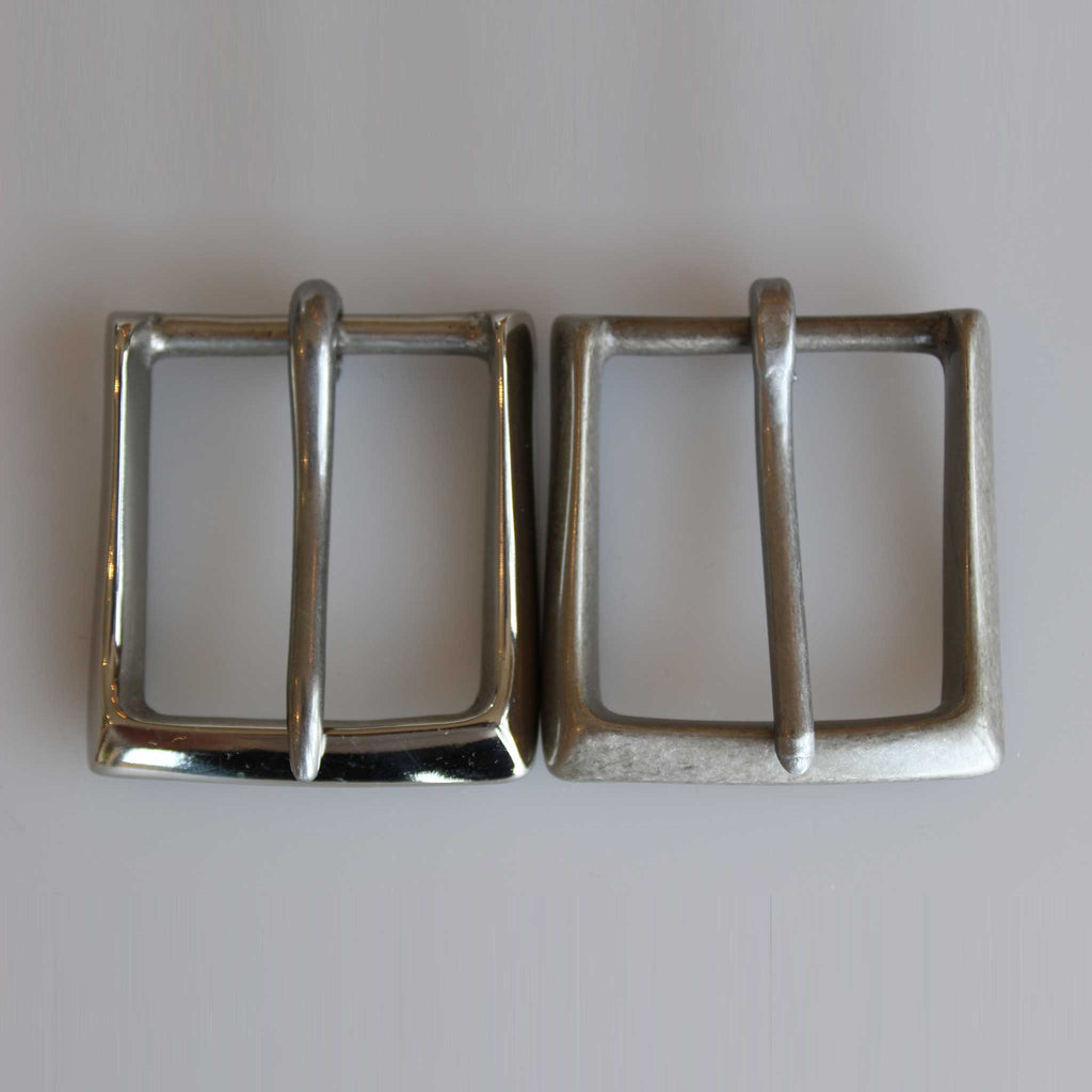 Buckle is solid nickel and can be either polished or vintage finish.