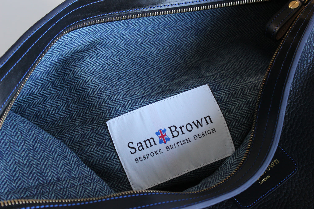 Maxi Blue & Tuscan Tan Tote Bag