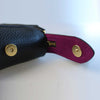 magnetic-Gold fixings with-Cerise-lining - leather
