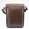 back of Brown full grain leather Bag. Made by Sam Brown London