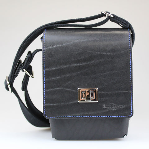 The Compact Traveller Bag-British-made-BY sAM-Brown-London-black-bridle-LEATHER-MADE-IN-Wiltshire UK